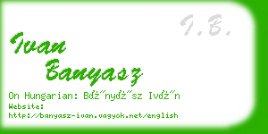 ivan banyasz business card